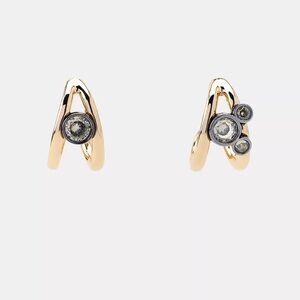 Zara Sparkly Double Hoop Earrings